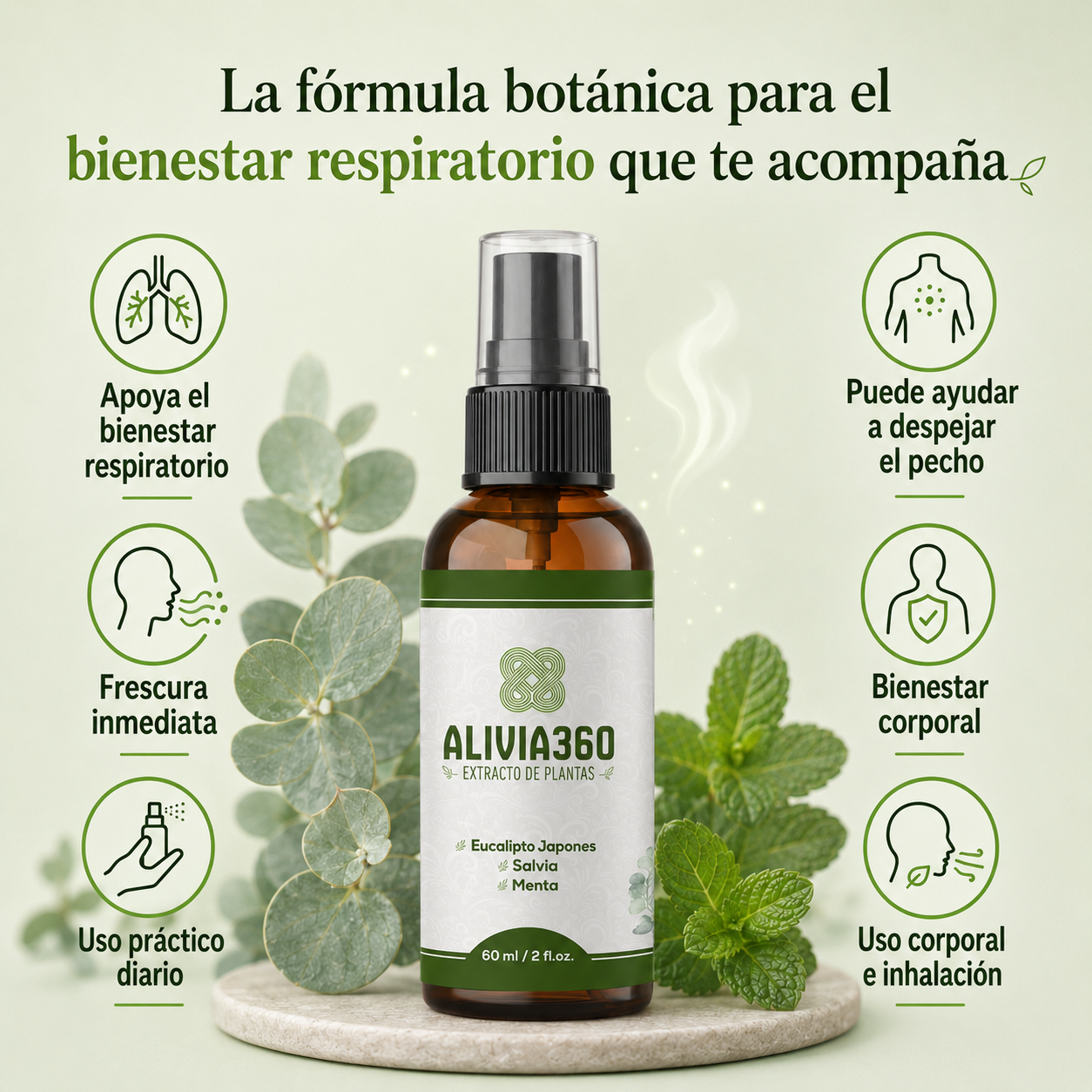 Alivia360 | Apoyo Natural Respiratorio